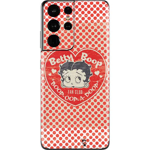 Betty Boop Red Heart Galaxy S21 Ultra 5G Skin